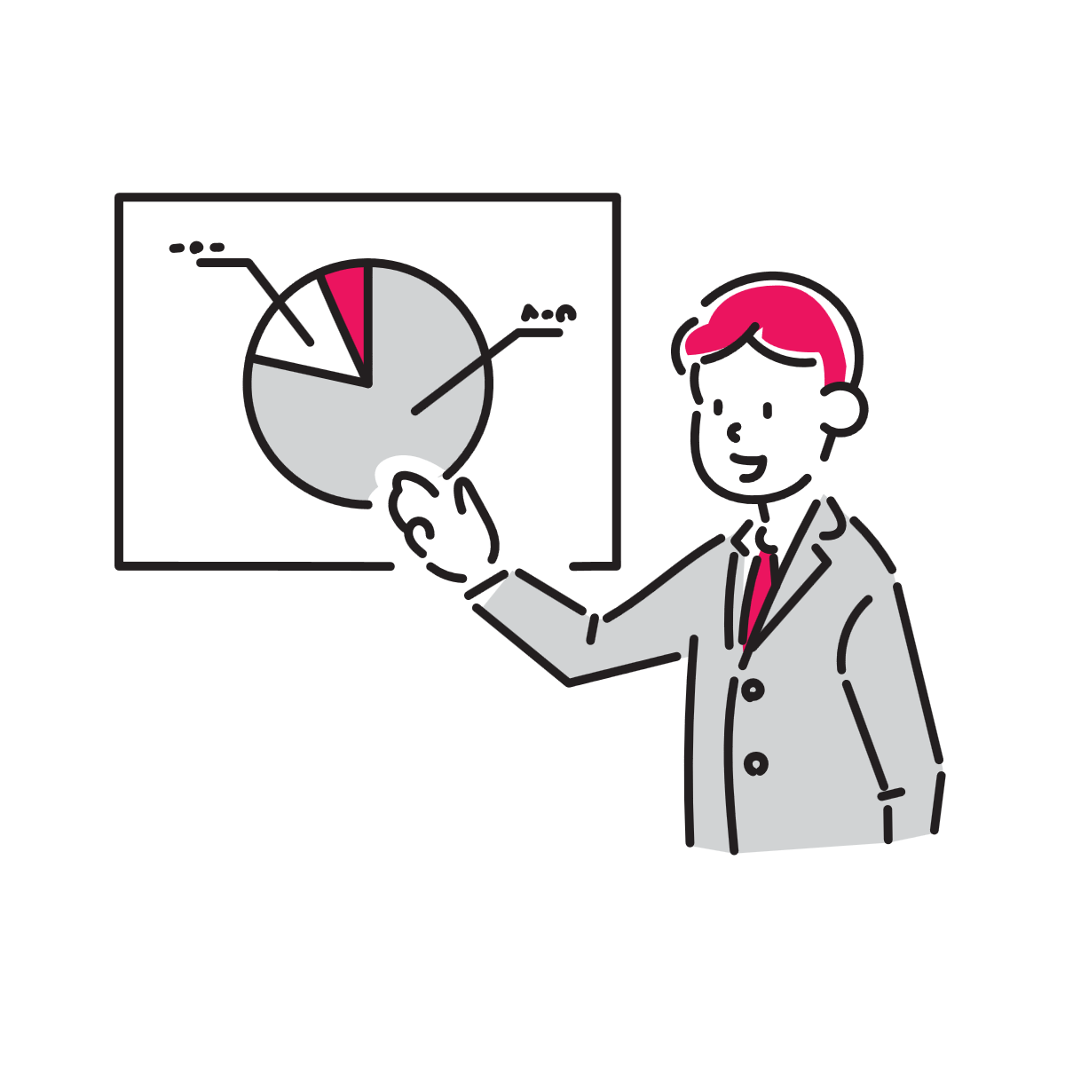 クラウドファンディングの手数料を説明する男性